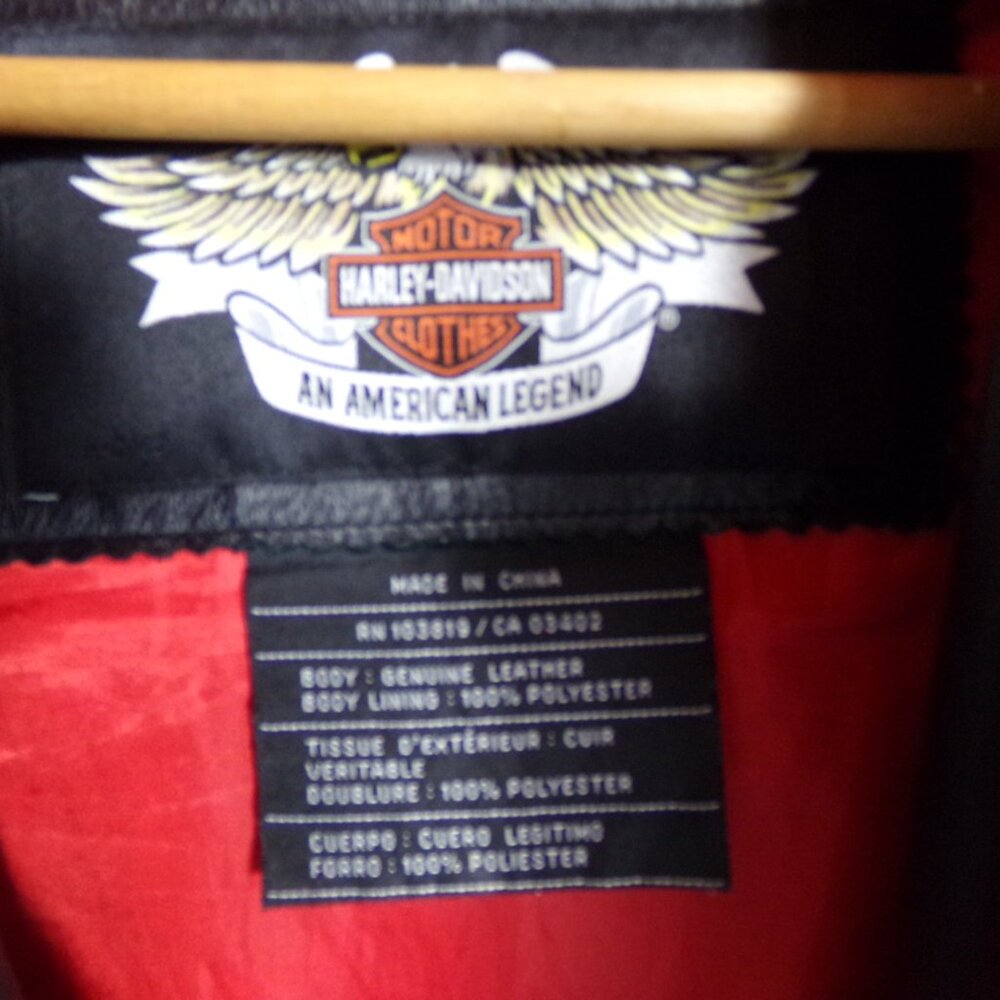 Harley Davidson Women's Leather Jacket Large - Picture 2 of 16
